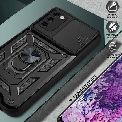 Hoes voor Samsung Galaxy S20 5G G981 / S20 G980, Techsuit, CamShield, Zwart