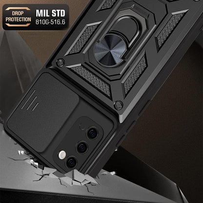 Hoes voor Samsung Galaxy S20 5G G981 / S20 G980, Techsuit, CamShield, Zwart