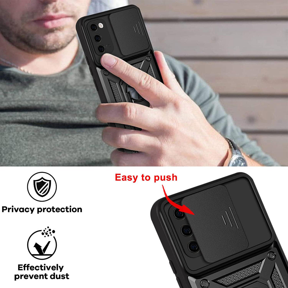 Hoes voor Samsung Galaxy S20 5G G981 / S20 G980, Techsuit, CamShield, Zwart