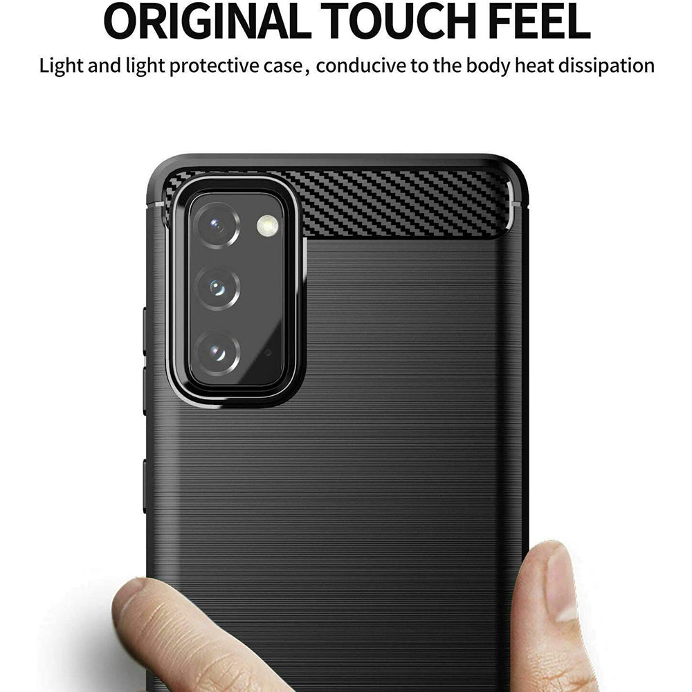 Case for Samsung Galaxy S20 FE 2022 G781 / S20 FE 5G G781 / S20 FE G780, Techsuit, Carbon, Black