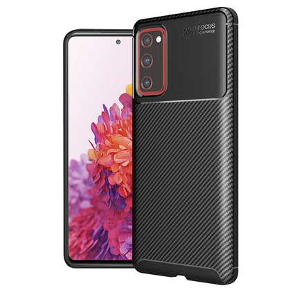 Coque pour Samsung Galaxy S20 FE 2022 G781 / S20 FE 5G G781 / S20 FE G780, Techsuit, Fibre de carbone, Noire