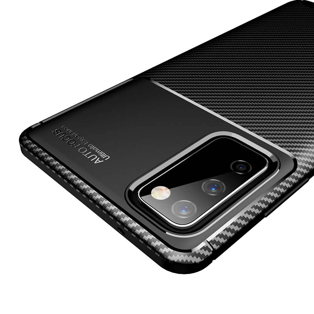 Coque pour Samsung Galaxy S20 FE 2022 G781 / S20 FE 5G G781 / S20 FE G780, Techsuit, Fibre de carbone, Noire