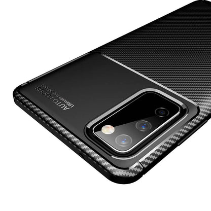 Coque pour Samsung Galaxy S20 FE 2022 G781 / S20 FE 5G G781 / S20 FE G780, Techsuit, Fibre de carbone, Noire