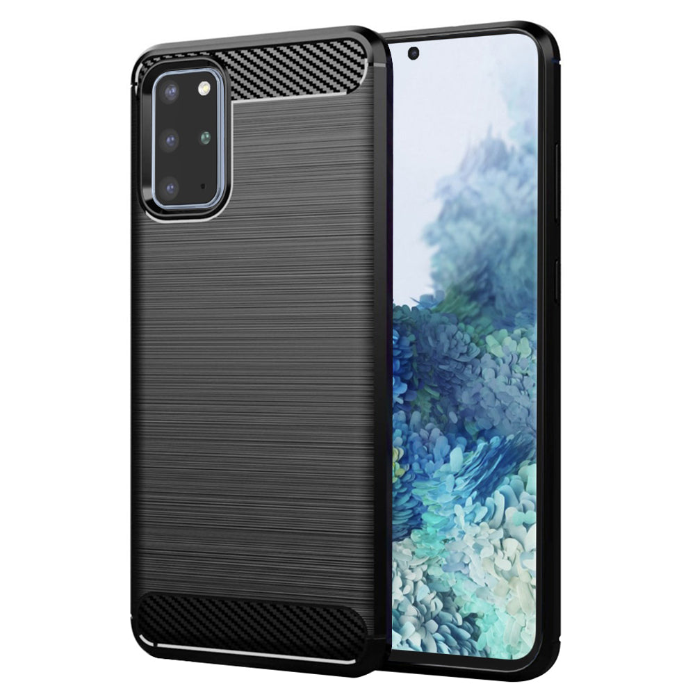 Coque pour Samsung Galaxy S20+ 5G G986 / S20+ G985, Techsuit, Carbone, Noire