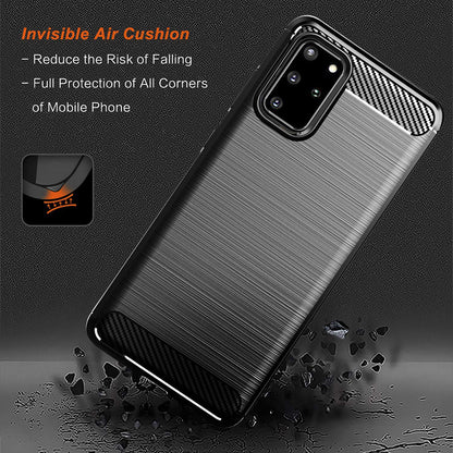 Coque pour Samsung Galaxy S20+ 5G G986 / S20+ G985, Techsuit, Carbone, Noire