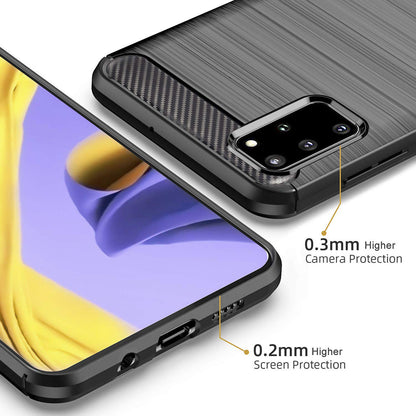 Coque pour Samsung Galaxy S20+ 5G G986 / S20+ G985, Techsuit, Carbone, Noire