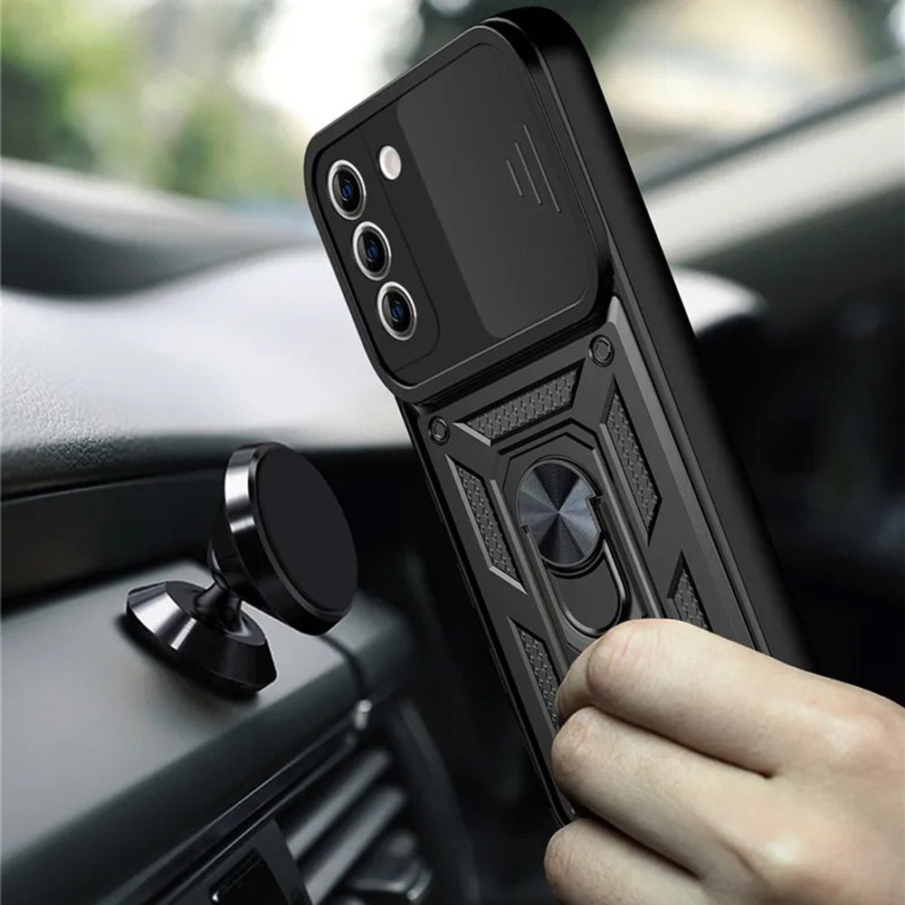 Coque pour Samsung Galaxy S21 5G G991, Techsuit, CamShield, Noire
