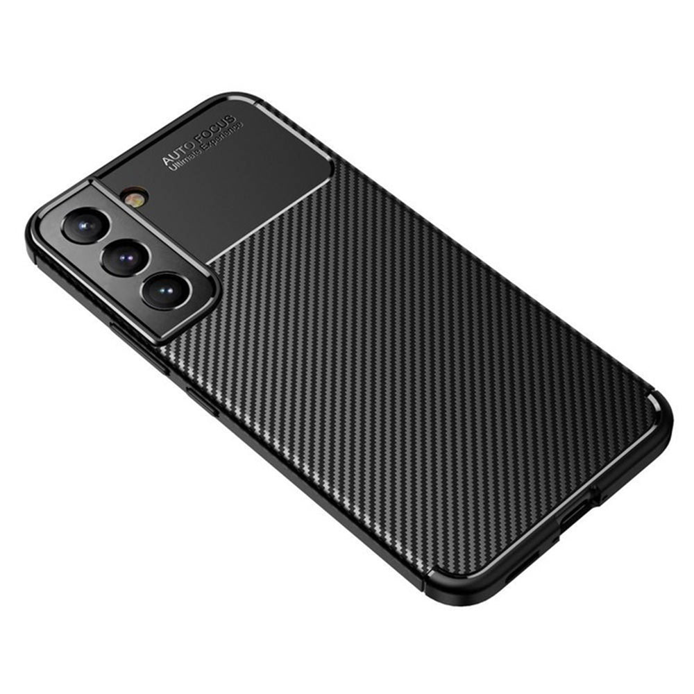 Hülle für Samsung Galaxy S21 5G G991, Techsuit, CarbonFiber, Schwarz