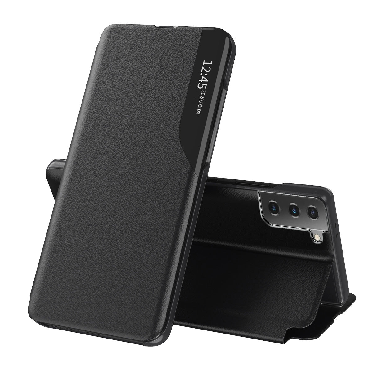 Hülle für Samsung Galaxy S21 5G G991, Techsuit, eFold, Schwarz