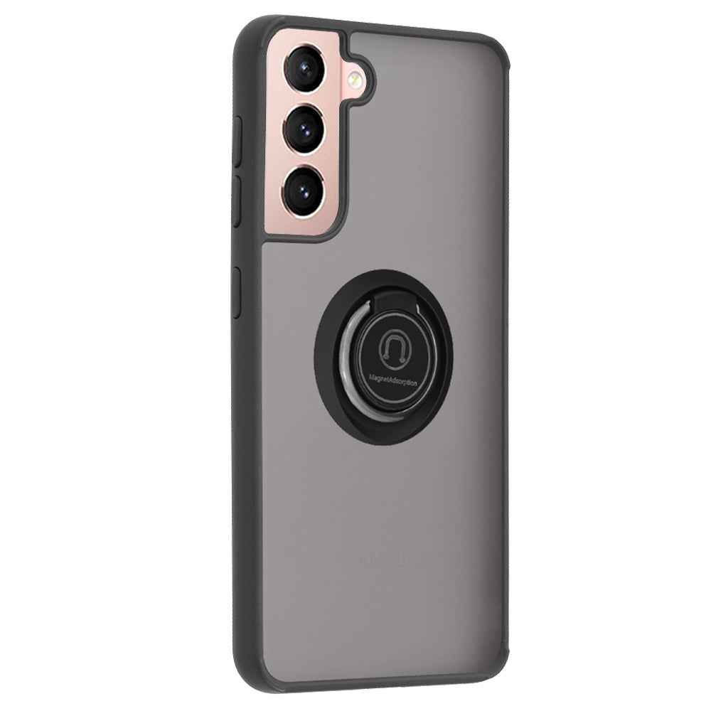 Hoes voor Samsung Galaxy S21 5G G991, Techsuit, Glinth, Zwart