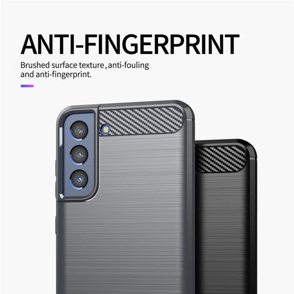 Hülle für Samsung Galaxy S21 FE 5G G990, Techsuit, Carbon, Schwarz