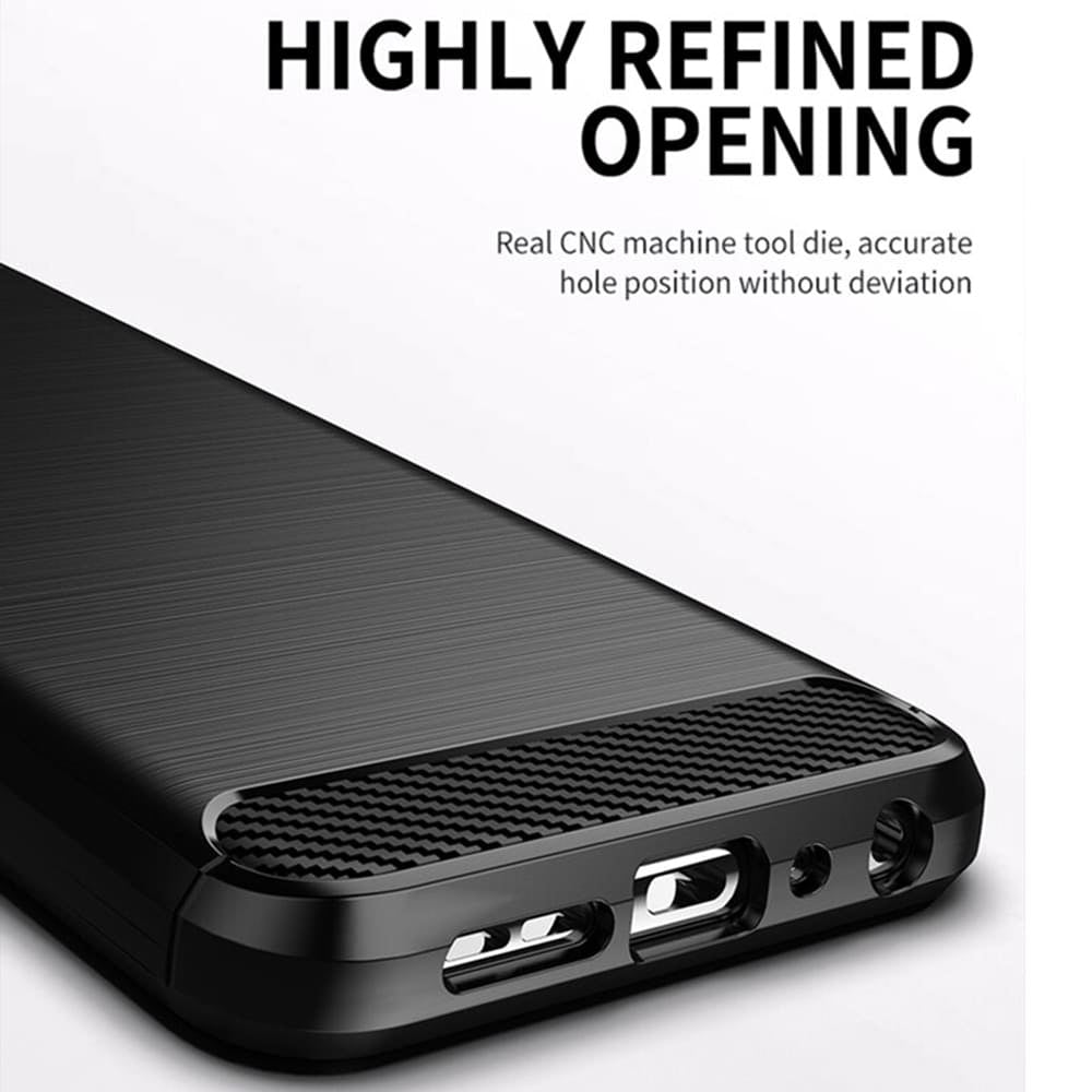 Hülle für Samsung Galaxy S21 FE 5G G990, Techsuit, Carbon, Schwarz