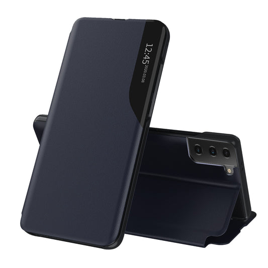 Hoes voor Samsung Galaxy S21 FE 5G G990, Techsuit, eFold, Donkerblauw