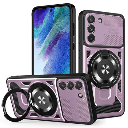 Coque pour Samsung Galaxy S21 FE 5G G990, Techsuit, RuggedCam, Violet