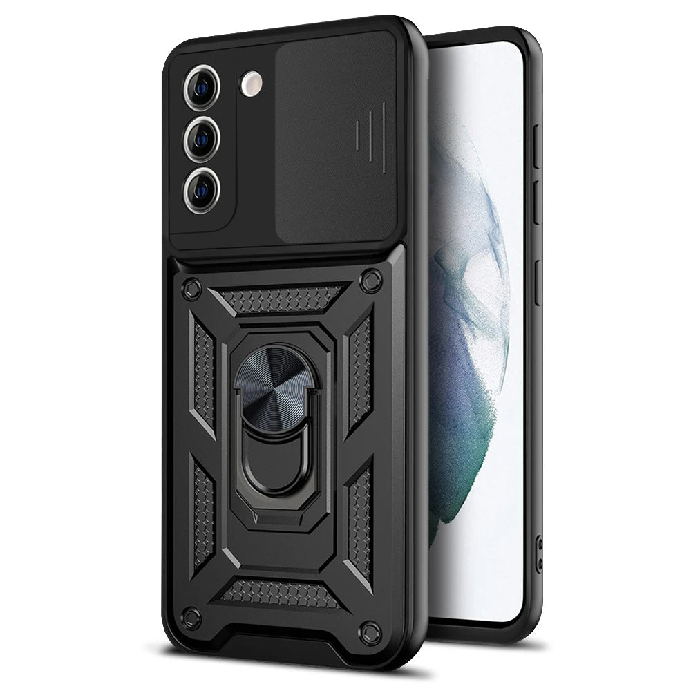Hülle für Samsung Galaxy S21+ 5G G996, Techsuit, CamShield, Schwarz