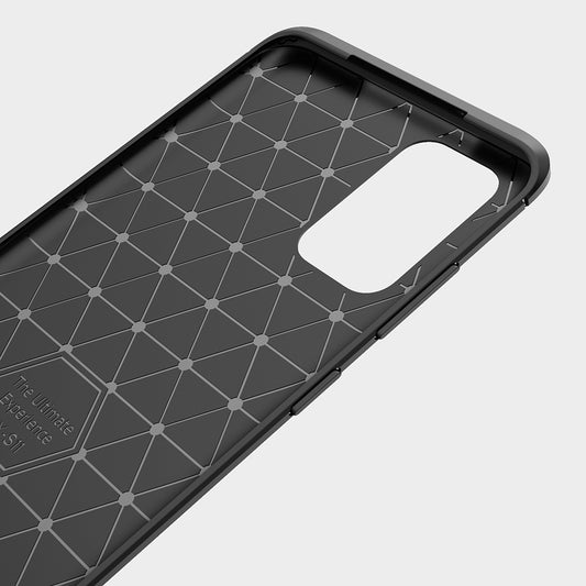 Hoes voor Samsung Galaxy S21 Ultra 5G G998, Techsuit, Carbon, Zwart