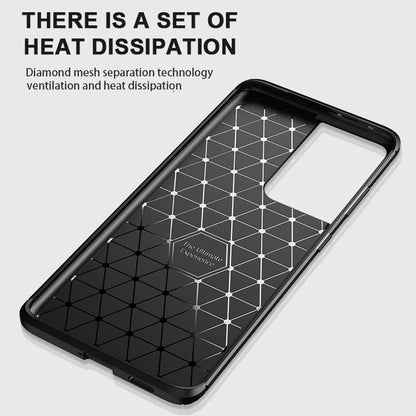 Coque pour Samsung Galaxy S21 Ultra 5G G998, Techsuit, Fibre de carbone, Noire