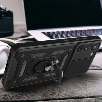 Hülle für Samsung Galaxy S22 5G S901, Techsuit, CamShield, Schwarz