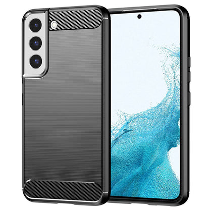 Hülle für Samsung Galaxy S22 5G S901, Techsuit, Carbon, Schwarz