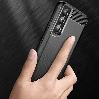 Hülle für Samsung Galaxy S22 5G S901, Techsuit, Carbon, Schwarz