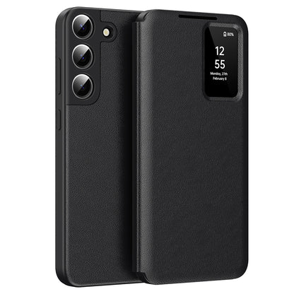 Hülle für Samsung Galaxy S22 5G S901, Techsuit, SmartView, Schwarz