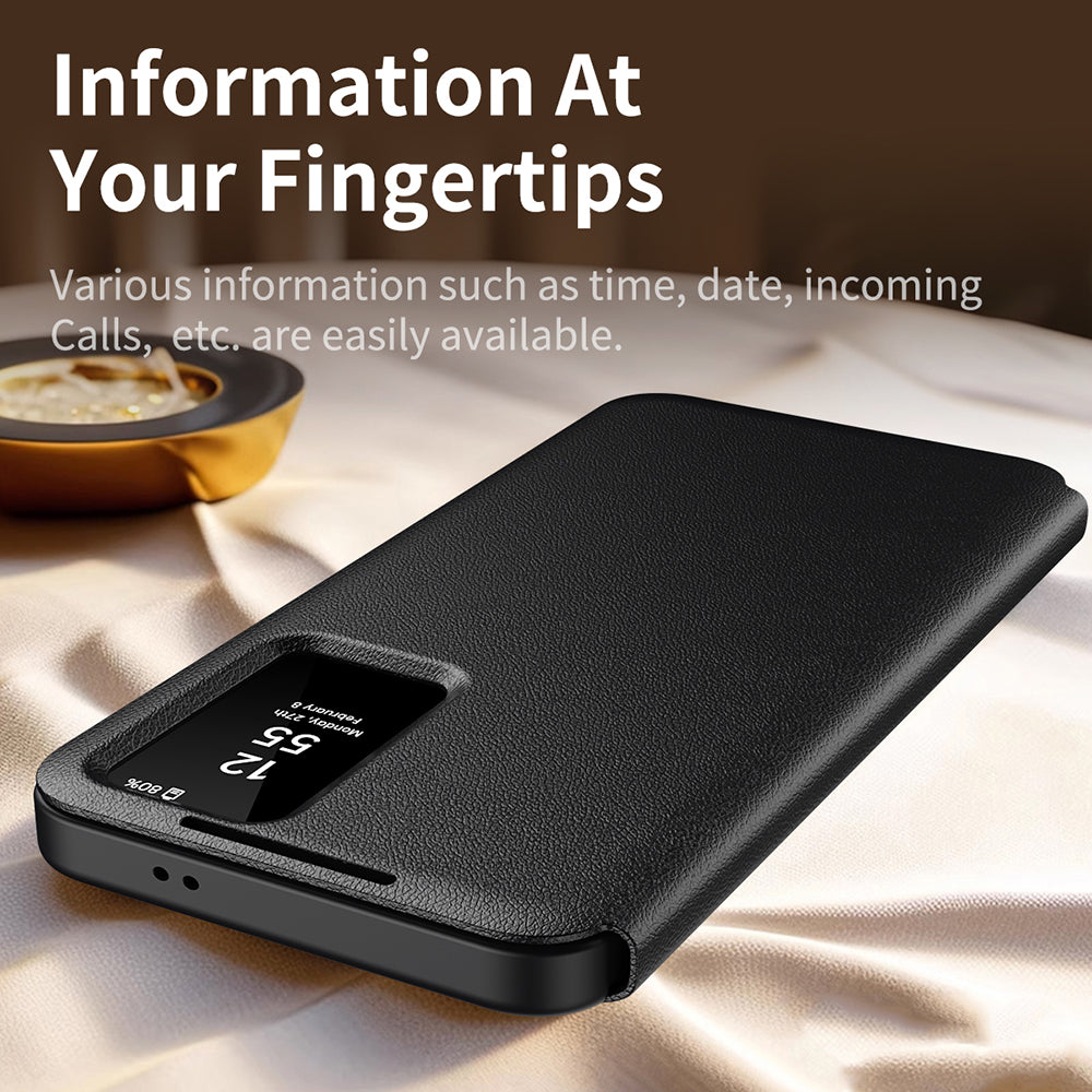 Hülle für Samsung Galaxy S22 5G S901, Techsuit, SmartView, Schwarz