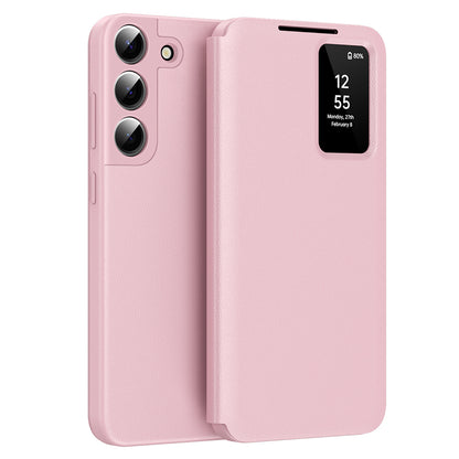 Hülle für Samsung Galaxy S22 5G S901, Techsuit, SmartView, Rosa