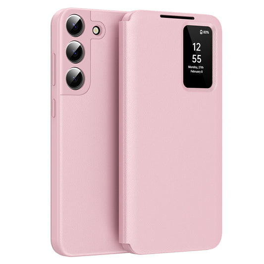 Hoes voor Samsung Galaxy S22 5G S901, Techsuit, SmartView, Roze