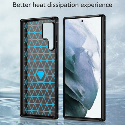 Hülle für Samsung Galaxy S22 Ultra 5G S908, Techsuit, Carbon, Schwarz