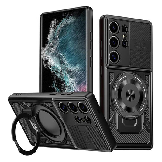 Coque pour Samsung Galaxy S22 Ultra 5G S908, Techsuit, RuggedCam, Noire