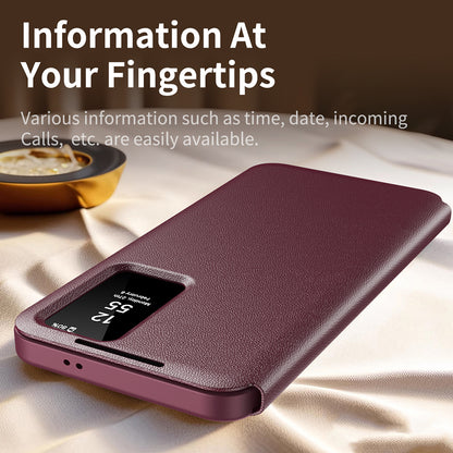 Case for Samsung Galaxy S22 Ultra 5G S908, Techsuit, SmartView, Red