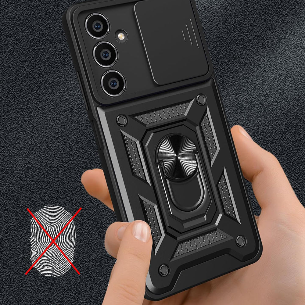 Hülle für Samsung Galaxy S23 FE S711, Techsuit, CamShield, Schwarz
