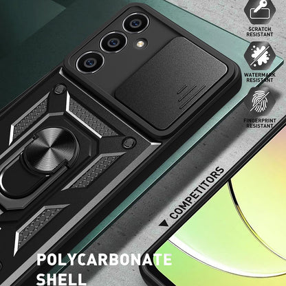 Hülle für Samsung Galaxy S23 FE S711, Techsuit, CamShield, Schwarz