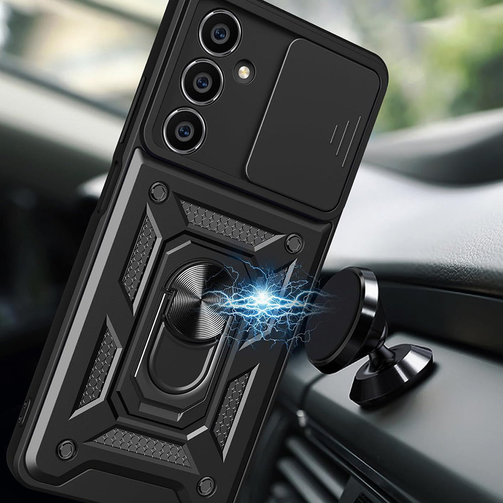 Hülle für Samsung Galaxy S23 FE S711, Techsuit, CamShield, Schwarz