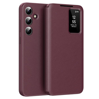 Hoes voor Samsung Galaxy S23 FE S711, Techsuit, SmartView, Rood