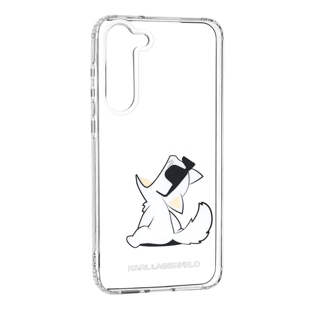 Hülle für Samsung Galaxy S23+ S916, Karl Lagerfeld, Choupette Eat, Transparent