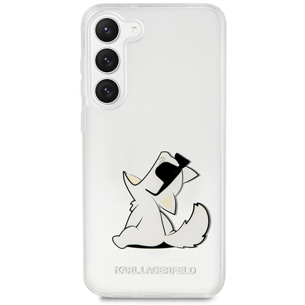 Hülle für Samsung Galaxy S23+ S916, Karl Lagerfeld, Choupette Eat, Transparent