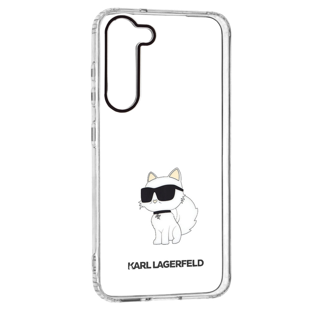 Étui pour Samsung Galaxy S23+ S916, Karl Lagerfeld, Ikonik Choupette, Transparent
