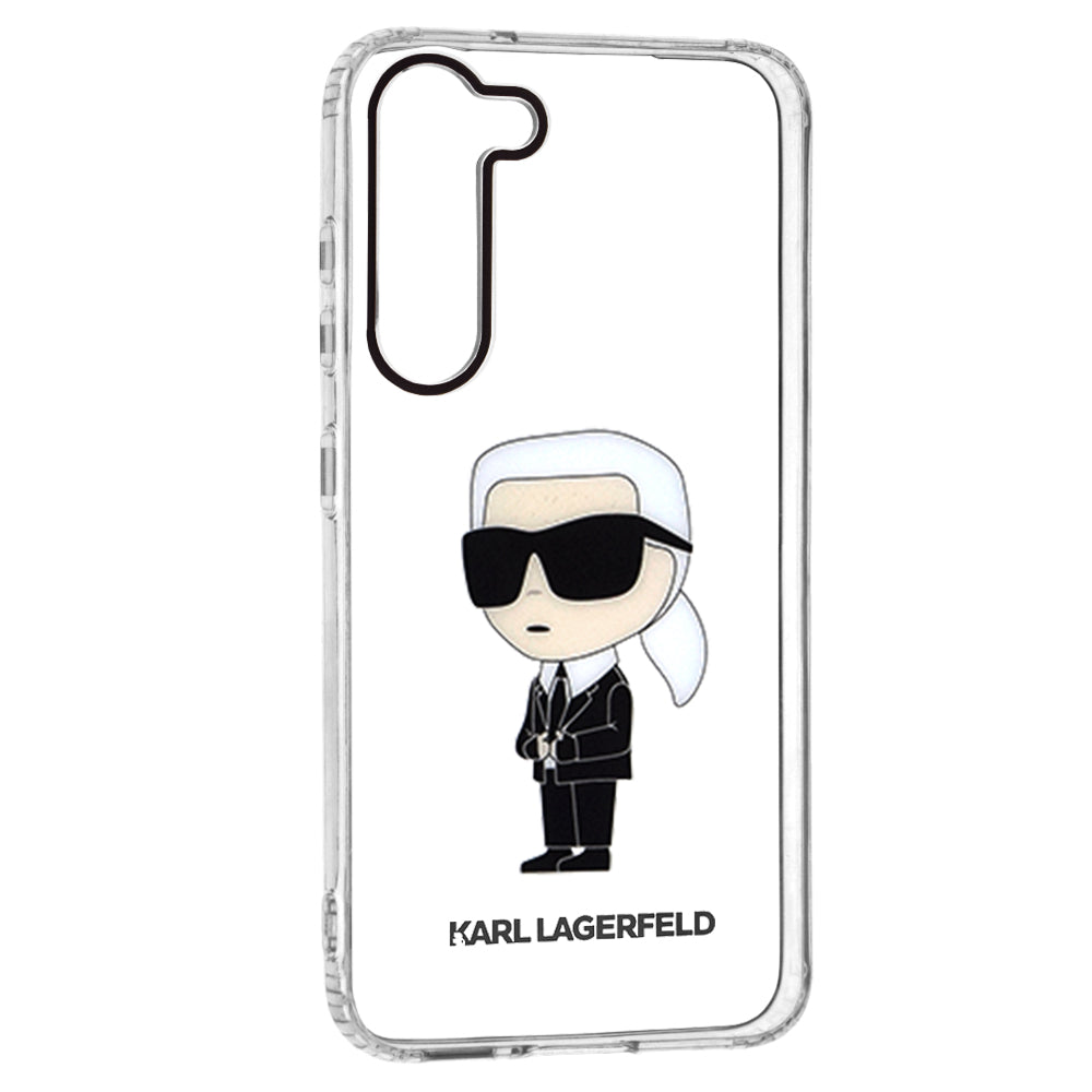 Étui pour Samsung Galaxy S23+ S916, Karl Lagerfeld, Ikonik Karl, Transparent