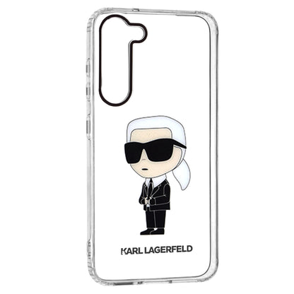 Étui pour Samsung Galaxy S23+ S916, Karl Lagerfeld, Ikonik Karl, Transparent