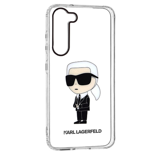Hülle für Samsung Galaxy S23+ S916, Karl Lagerfeld, Ikonik Karl, Transparent