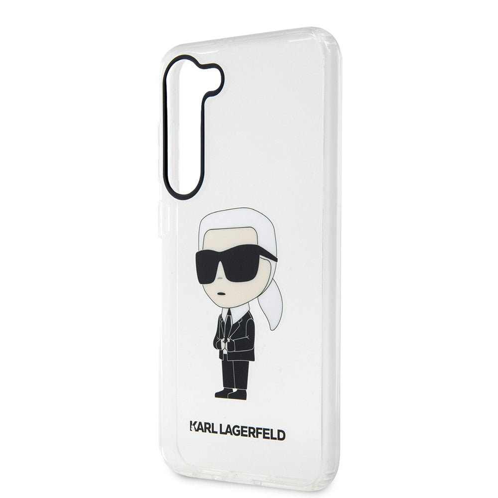 Étui pour Samsung Galaxy S23+ S916, Karl Lagerfeld, Ikonik Karl, Transparent