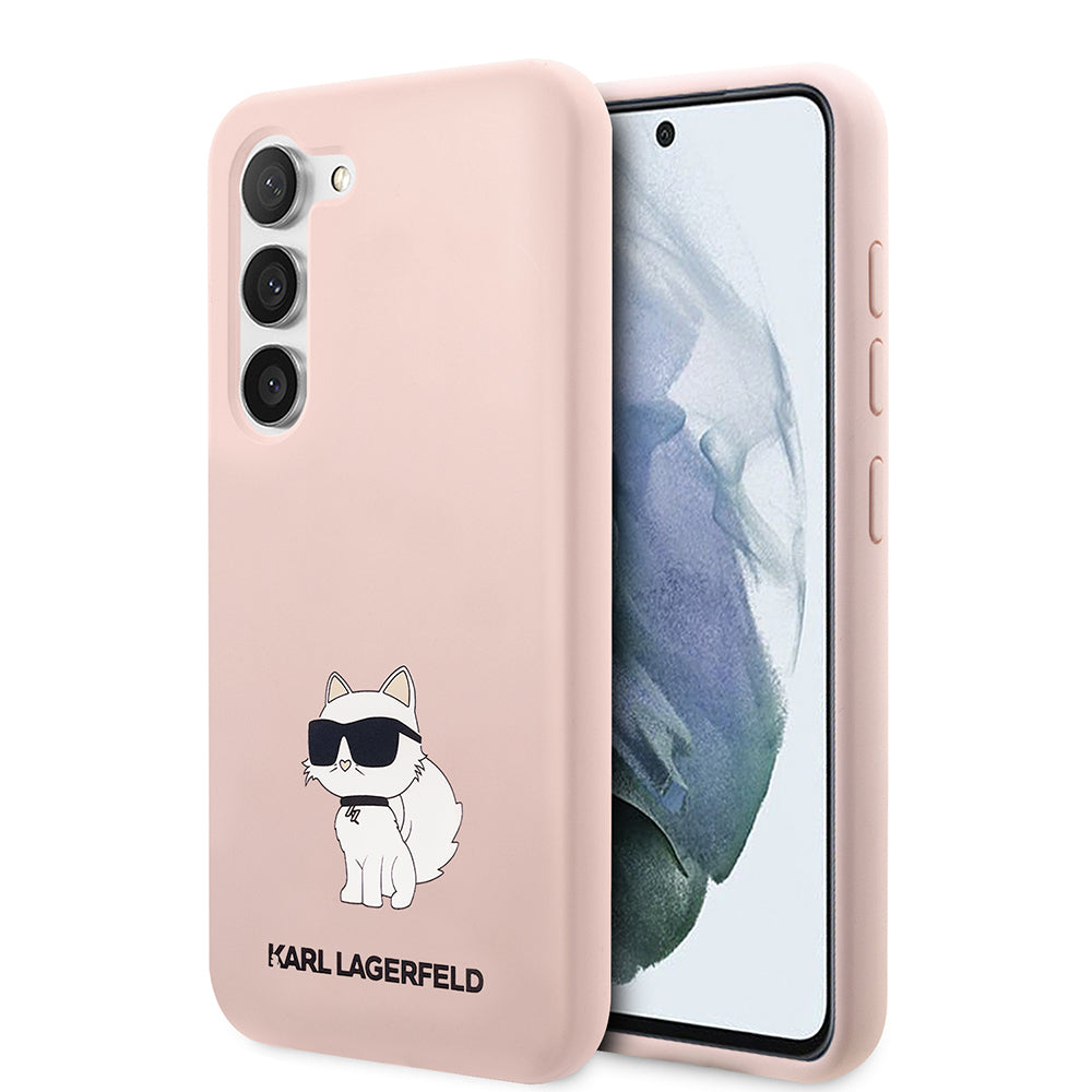 Hoes voor Samsung Galaxy S23+ S916, Karl Lagerfeld, Silicone Choupette, Roze