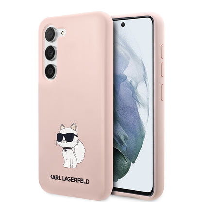 Hoes voor Samsung Galaxy S23+ S916, Karl Lagerfeld, Silicone Choupette, Roze