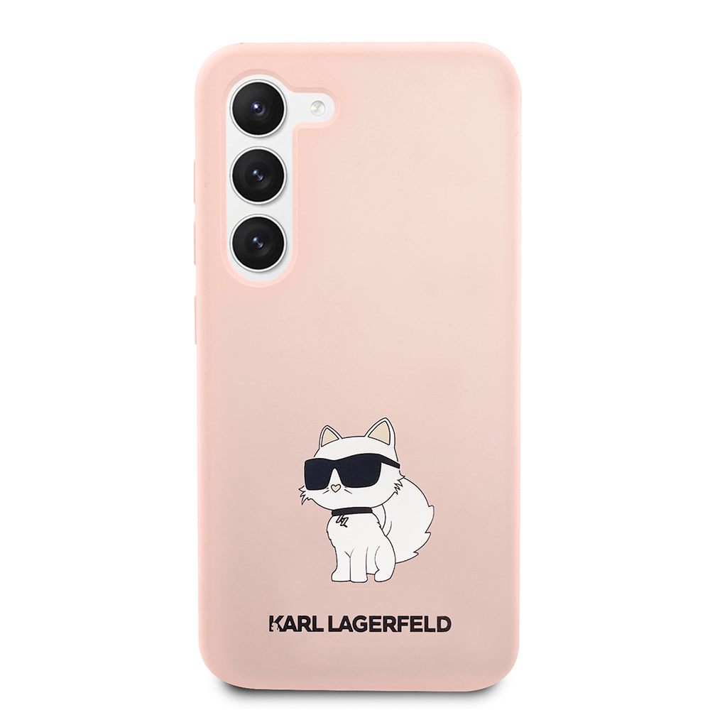 Hoes voor Samsung Galaxy S23+ S916, Karl Lagerfeld, Silicone Choupette, Roze