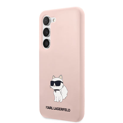 Hoes voor Samsung Galaxy S23+ S916, Karl Lagerfeld, Silicone Choupette, Roze