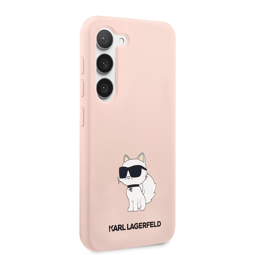Hoes voor Samsung Galaxy S23+ S916, Karl Lagerfeld, Silicone Choupette, Roze