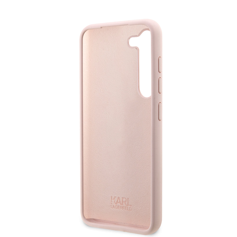 Hoes voor Samsung Galaxy S23+ S916, Karl Lagerfeld, Silicone Choupette, Roze