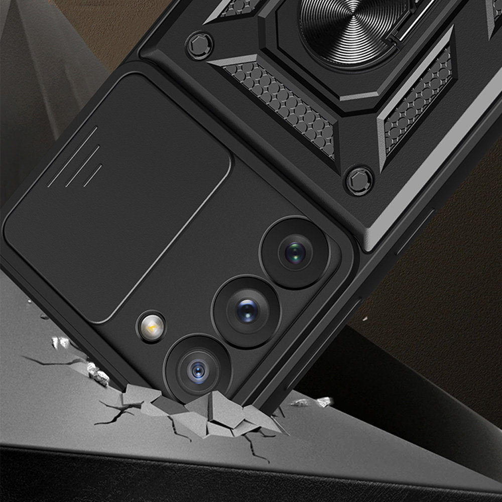 Coque pour Samsung Galaxy S23+ S916, Techsuit, CamShield, Noire