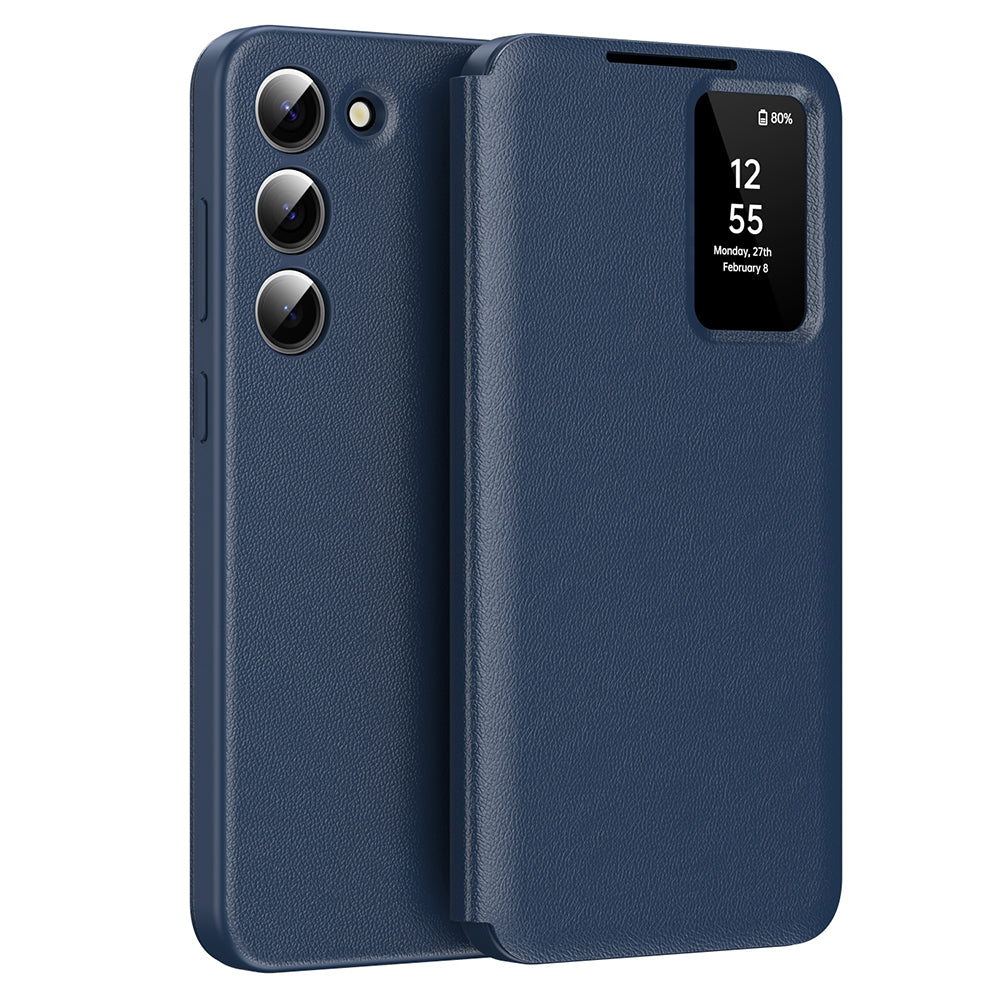 Coque pour Samsung Galaxy S23+ S916, Techsuit, SmartView, Bleue